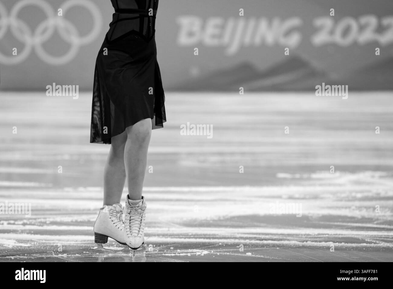 FEB 12, 2022 - Beijing, Chine : Paulina Ramanauskaite de Lituanie patine pendant la danse sur glace patinage artistique danse rythmique au Beijing 2022 Winter O Banque D'Images