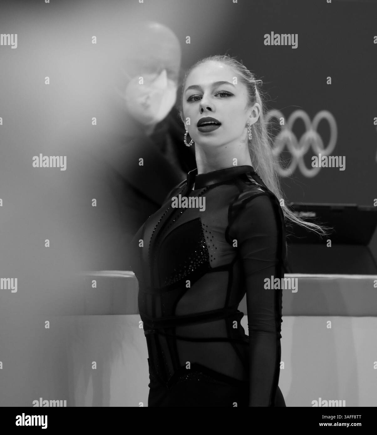 FEB 12, 2022 - Beijing, Chine : Paulina Ramanauskaite de Lituanie patine pendant la danse sur glace patinage artistique danse rythmique au Beijing 2022 Winter O Banque D'Images