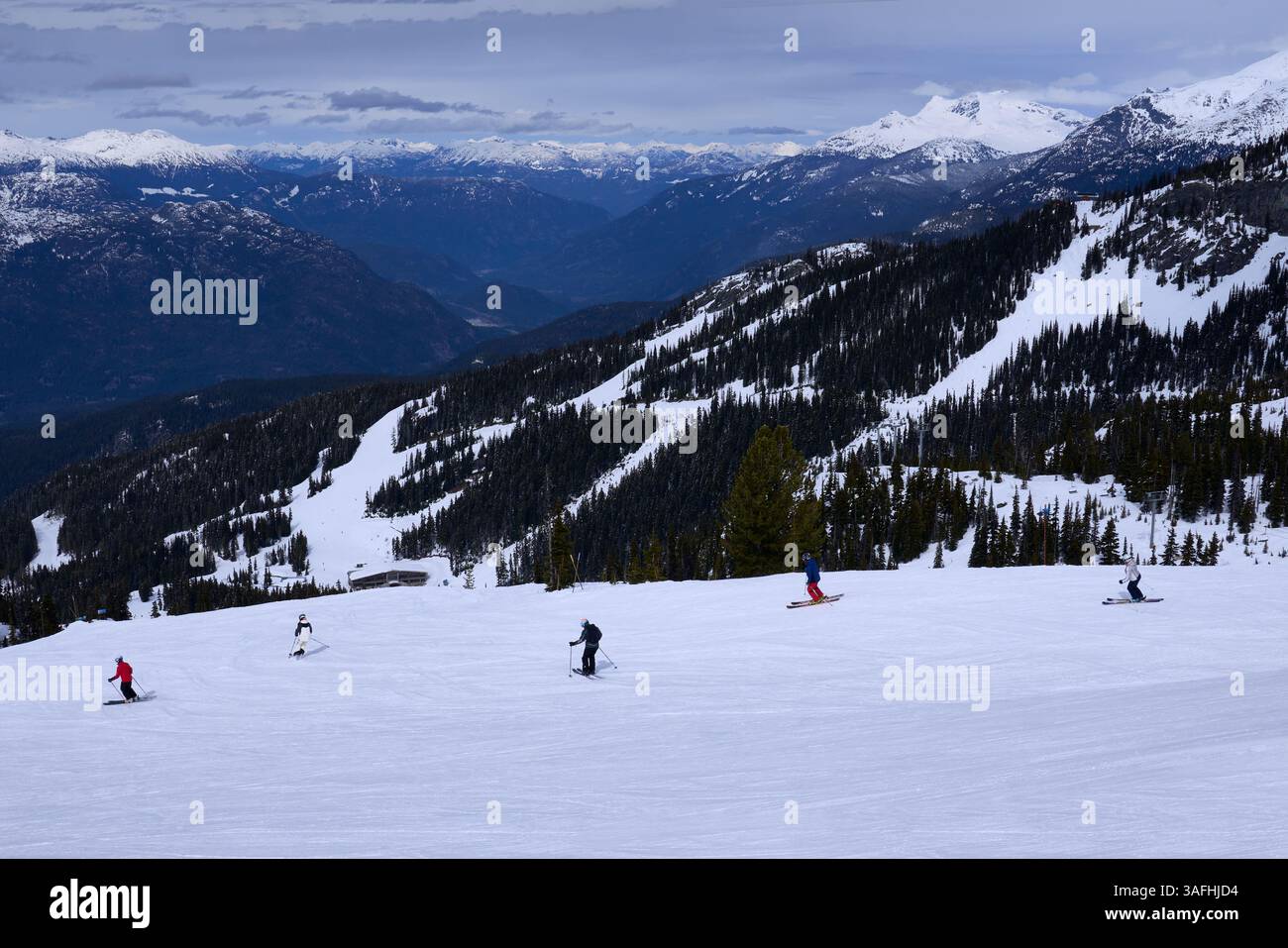 Voici une photo de la station de ski de Whistler, où ont eu lieu les Jeux olympiques d'hiver de 2010. Banque D'Images