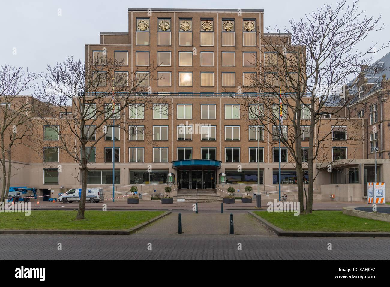 La Haye, pays-Bas. 15 février 2025. Bâtiment du siège social Shell Holland Banque D'Images