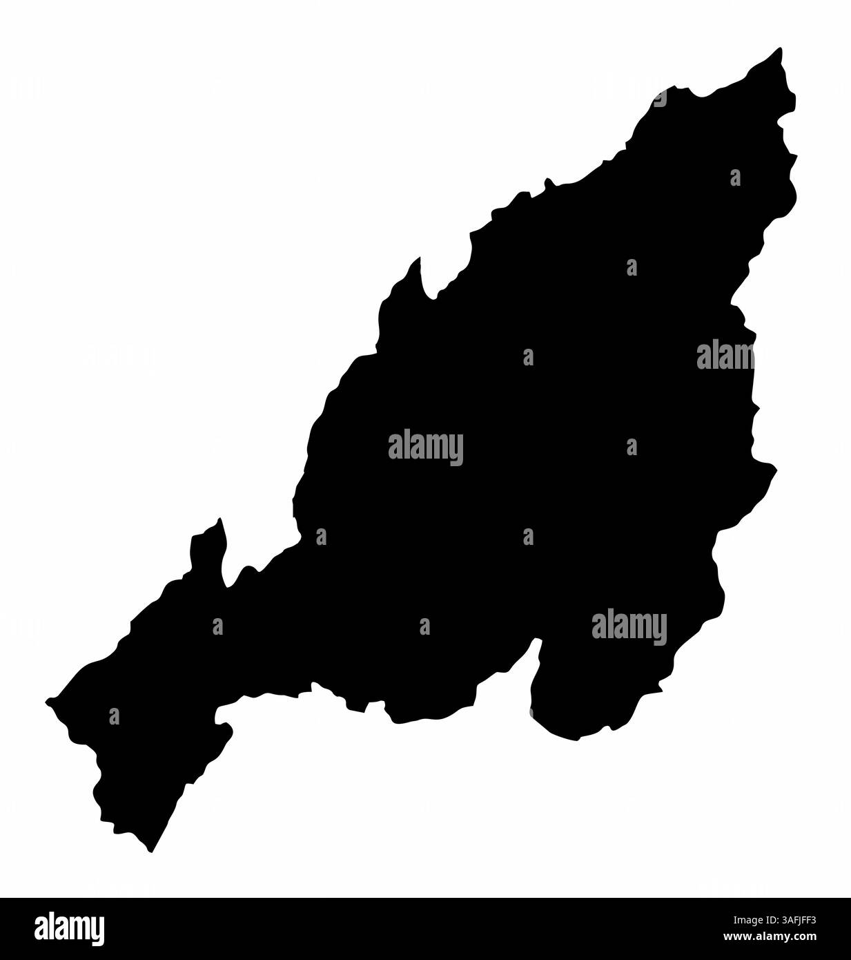 Carte de silhouette Nagaland isolée sur fond blanc, Inde Illustration de Vecteur