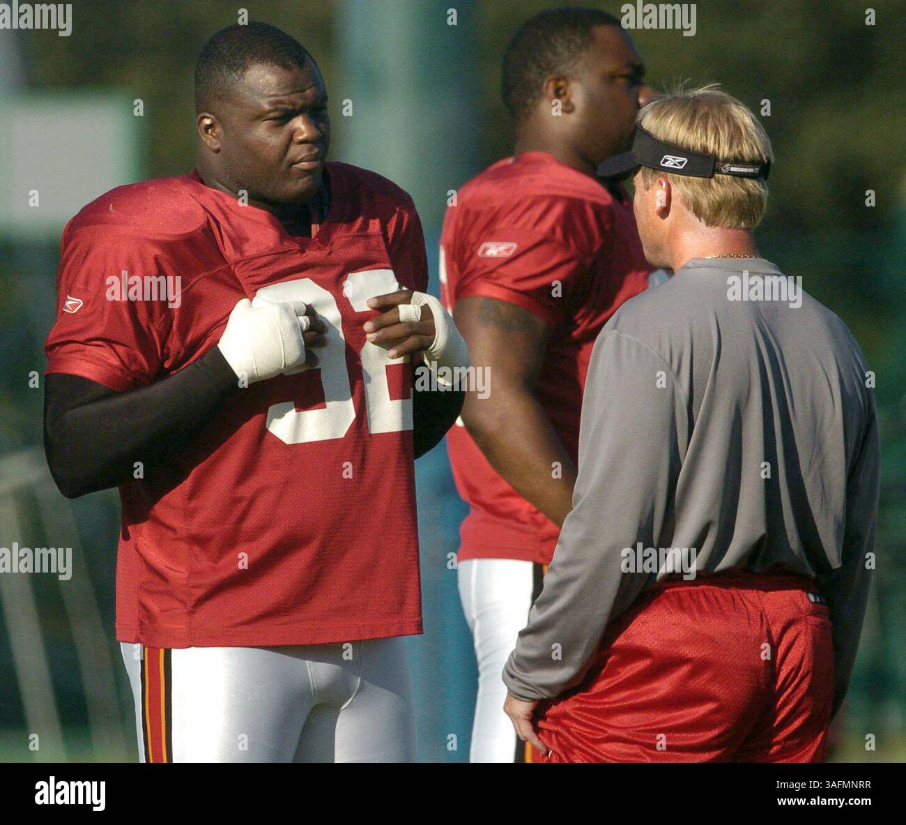 Camp de football Buccaneer de Tampa Bay au Disney Wide World of Sports. Les photos ont été prises jeudi (5/08/04). Toutes les pièces D'identité proviennent de la liste officielle.***photo 3. Anthony McFarland (crédit image : St Petersburg Times/ZUMAPRESS.com) Banque D'Images