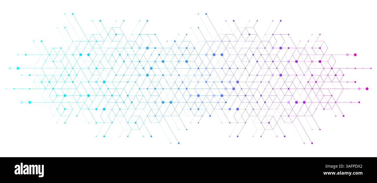 Soins de santé modernes ou conception de fond médical. Concept d'innovation en soins de santé. Bannière Web d'en-tête horizontale. Fond géométrique abstrait avec Illustration de Vecteur
