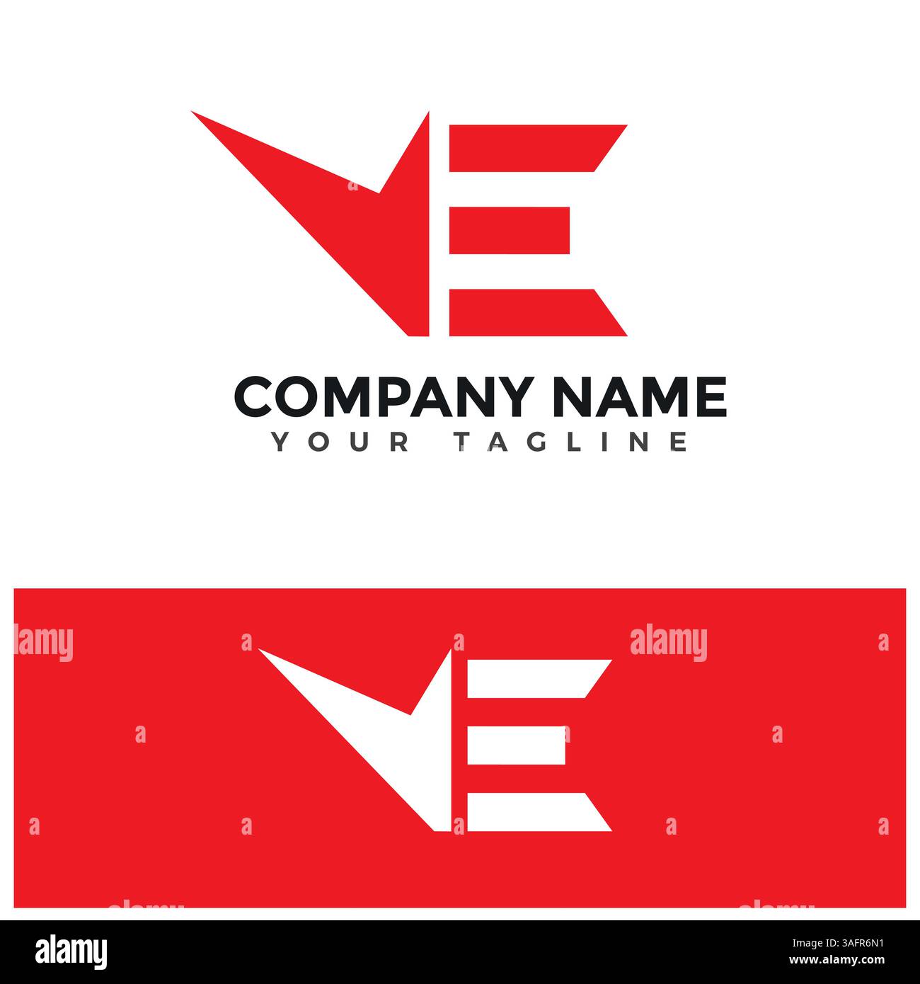 Modèle de logo lettre ve ou ev Illustration de Vecteur