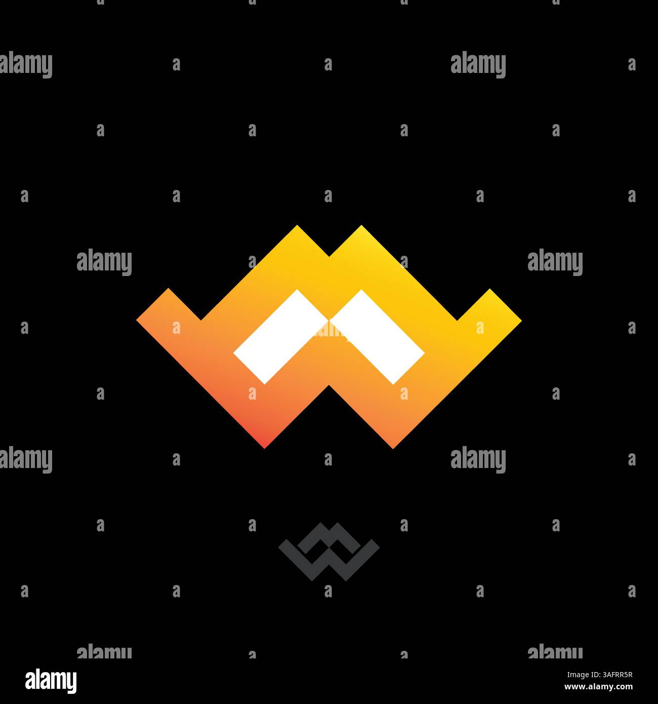 Symbole WM élégant, concept de logo professionnel mélangeant W et M. lettre WM ou MW modèle de logo. Illustration de Vecteur