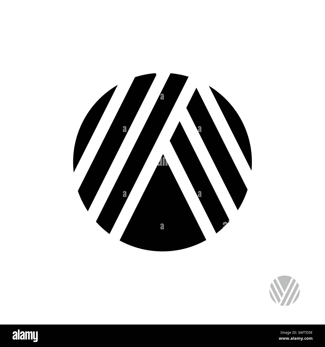 Lettre A logo de cercle de ligne Illustration de Vecteur
