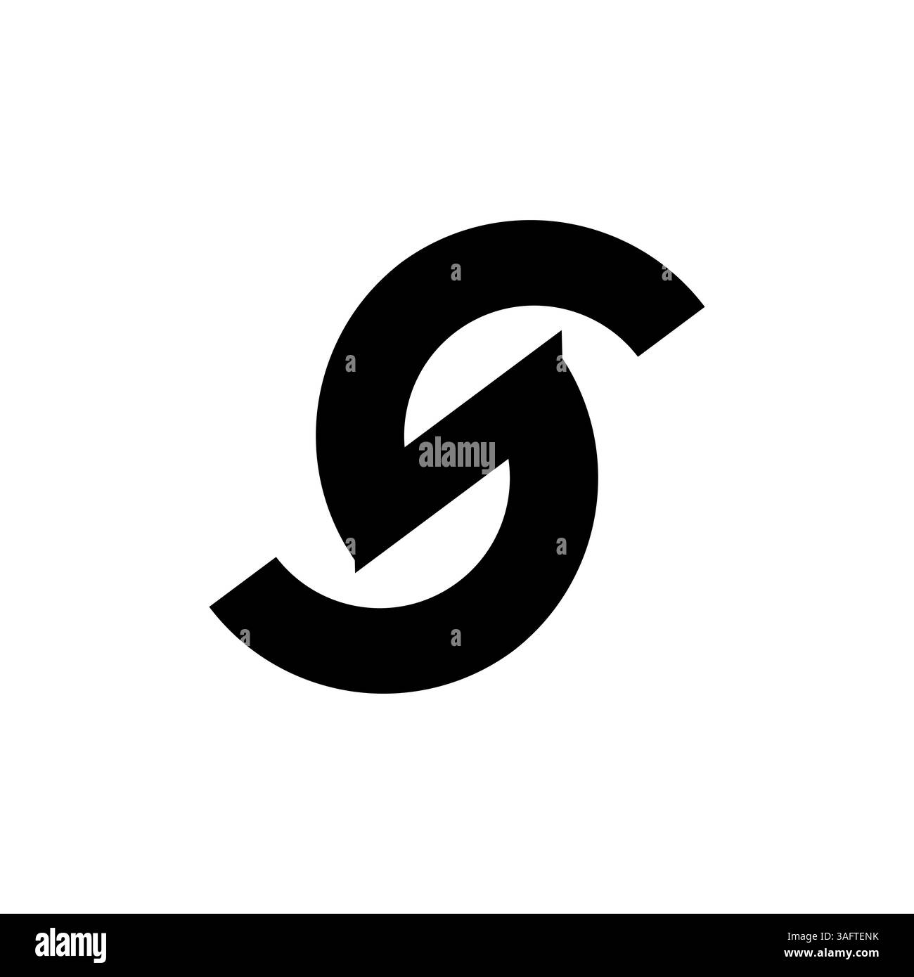 Unique, moderne, géométrique, créatif, élégant modèle de marque de logo de lettre. Logo S monogramme. Icône vectorielle. Illustration de Vecteur
