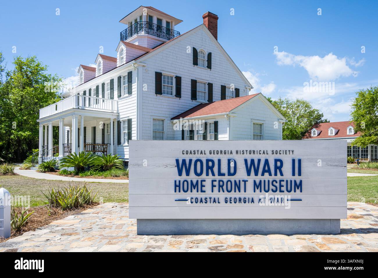 Musée Home Front de la seconde Guerre mondiale sur l'île de produits Simons, en Géorgie. (ÉTATS-UNIS) Banque D'Images