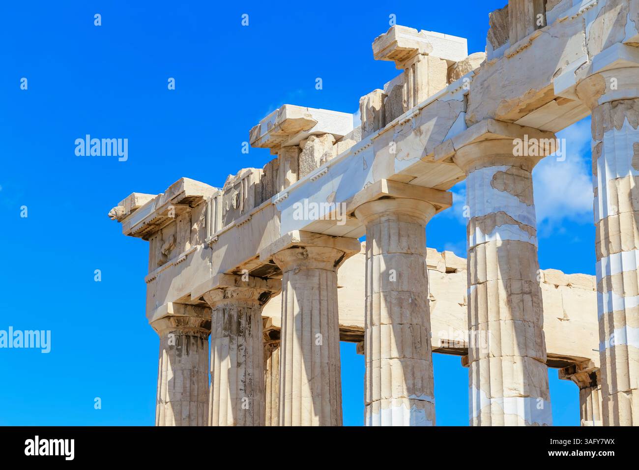 Temple du Parthénon sur l'acropole d'Athènes, Athènes, Grèce, Europe, Banque D'Images