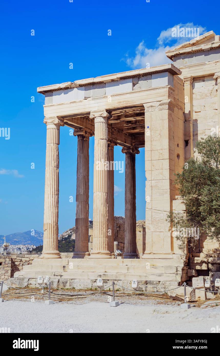 Erechtheion Temple, Acropole, Athènes, Grèce, Europe, Banque D'Images