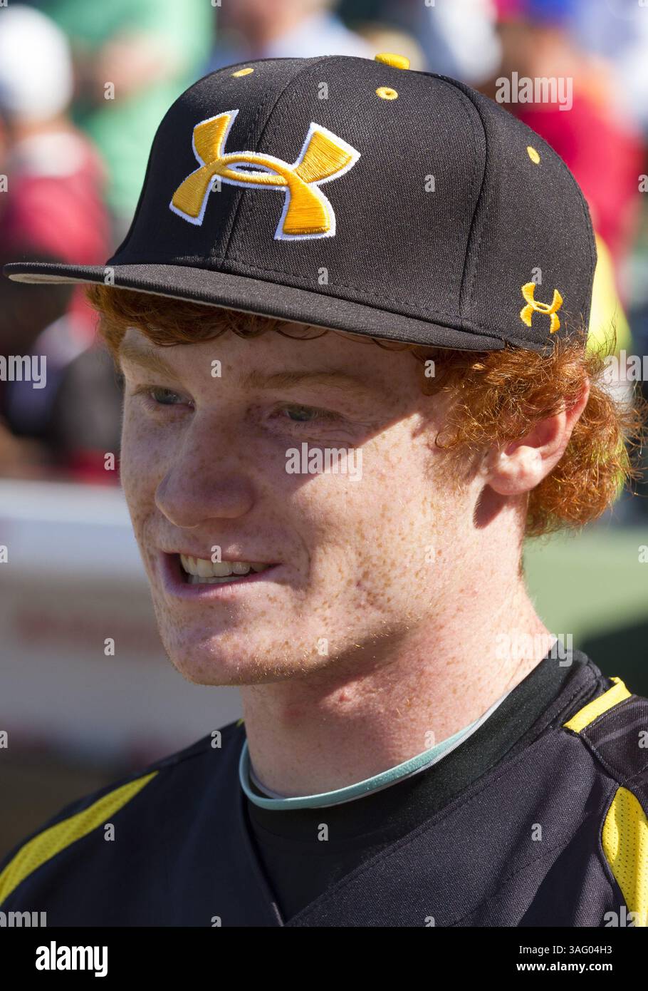 18 août 2012 - Chicago, Illinois, U. S - la star du baseball de préparation CLINT FRAZIER vue ici au match de baseball All-American Under Armour, qui s'est tenu à Wrigley Field. (Crédit image : © TriplePlayNewMedia/ZUMAPRESS.com) Banque D'Images