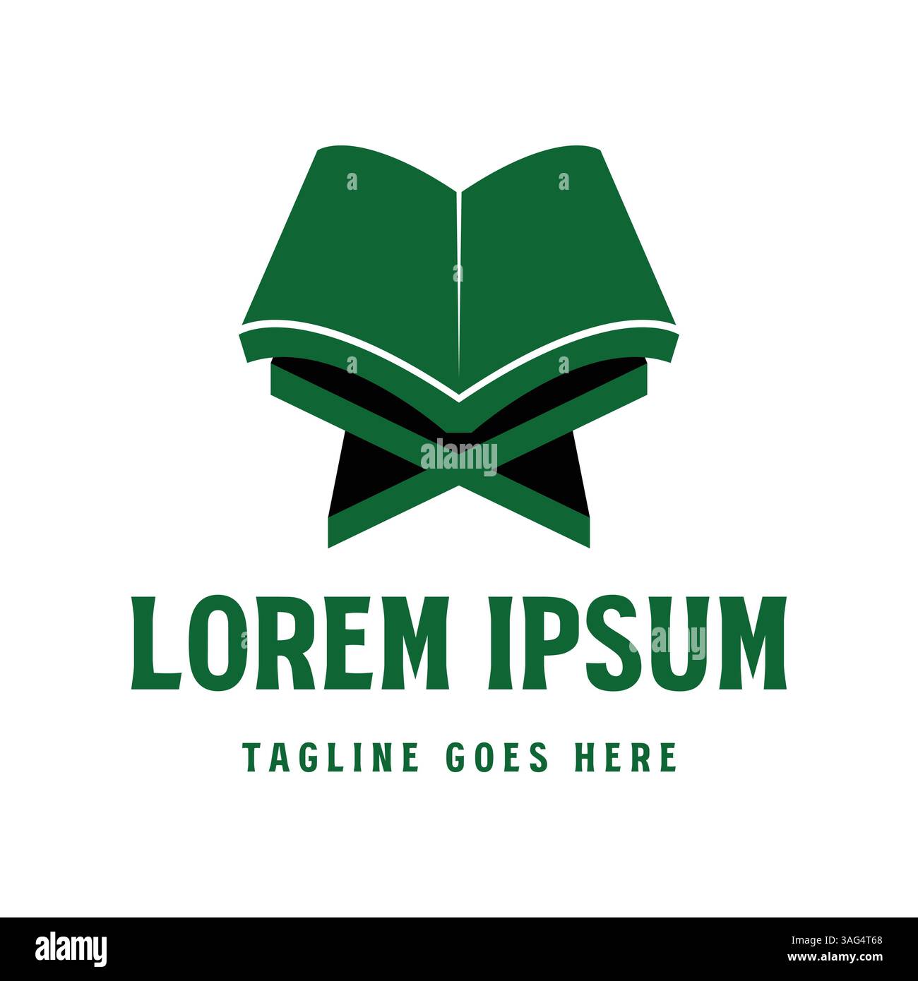 Simple minimaliste Saint Qur'an Livre pour l'éducation ou la religion icône logo Design vecteur Illustration de Vecteur