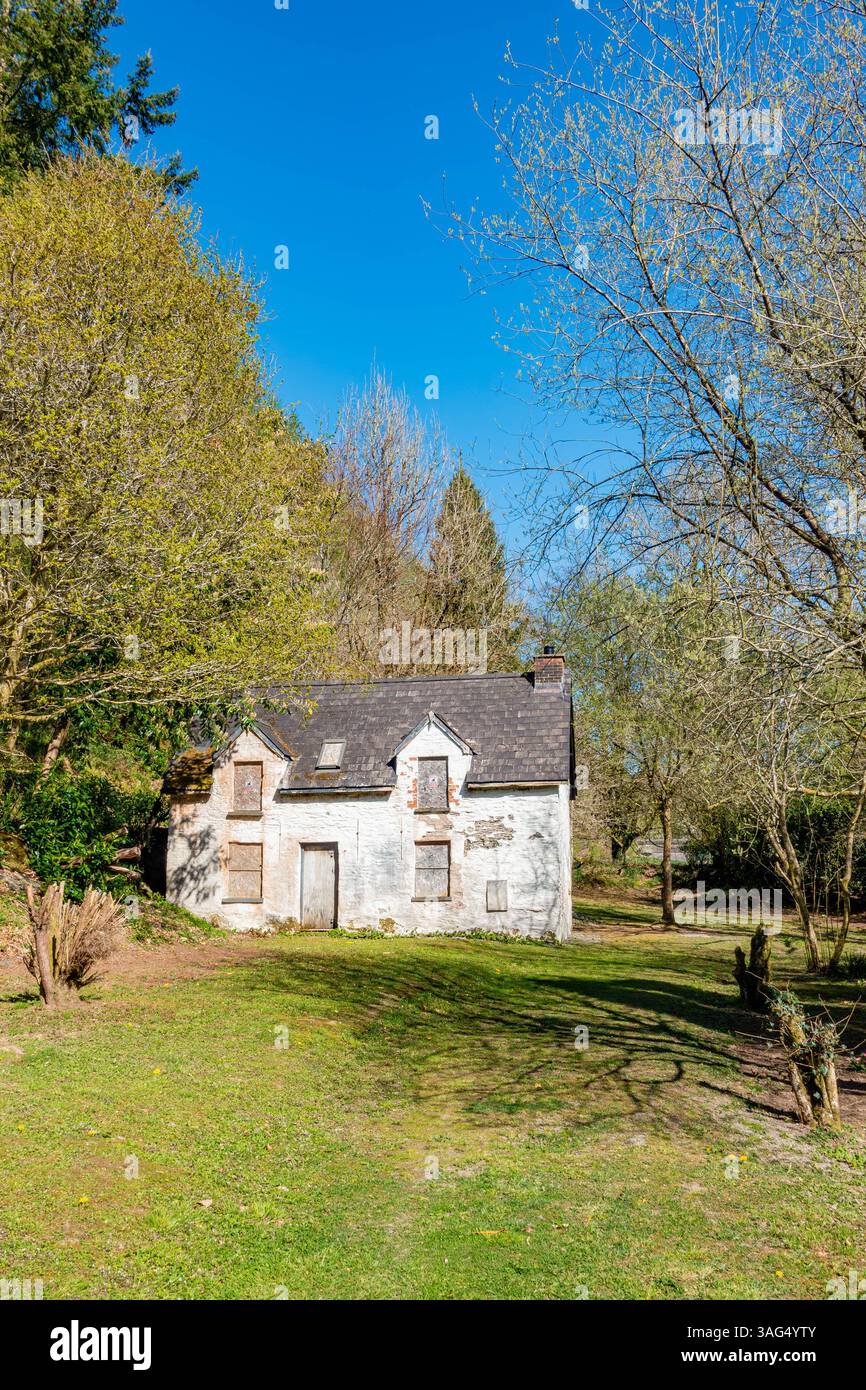 Une maison inhabitée laissée à l'abandon dans la campagne du Pembrokeshire dans le sud du pays de Galles, au Royaume-Uni Banque D'Images