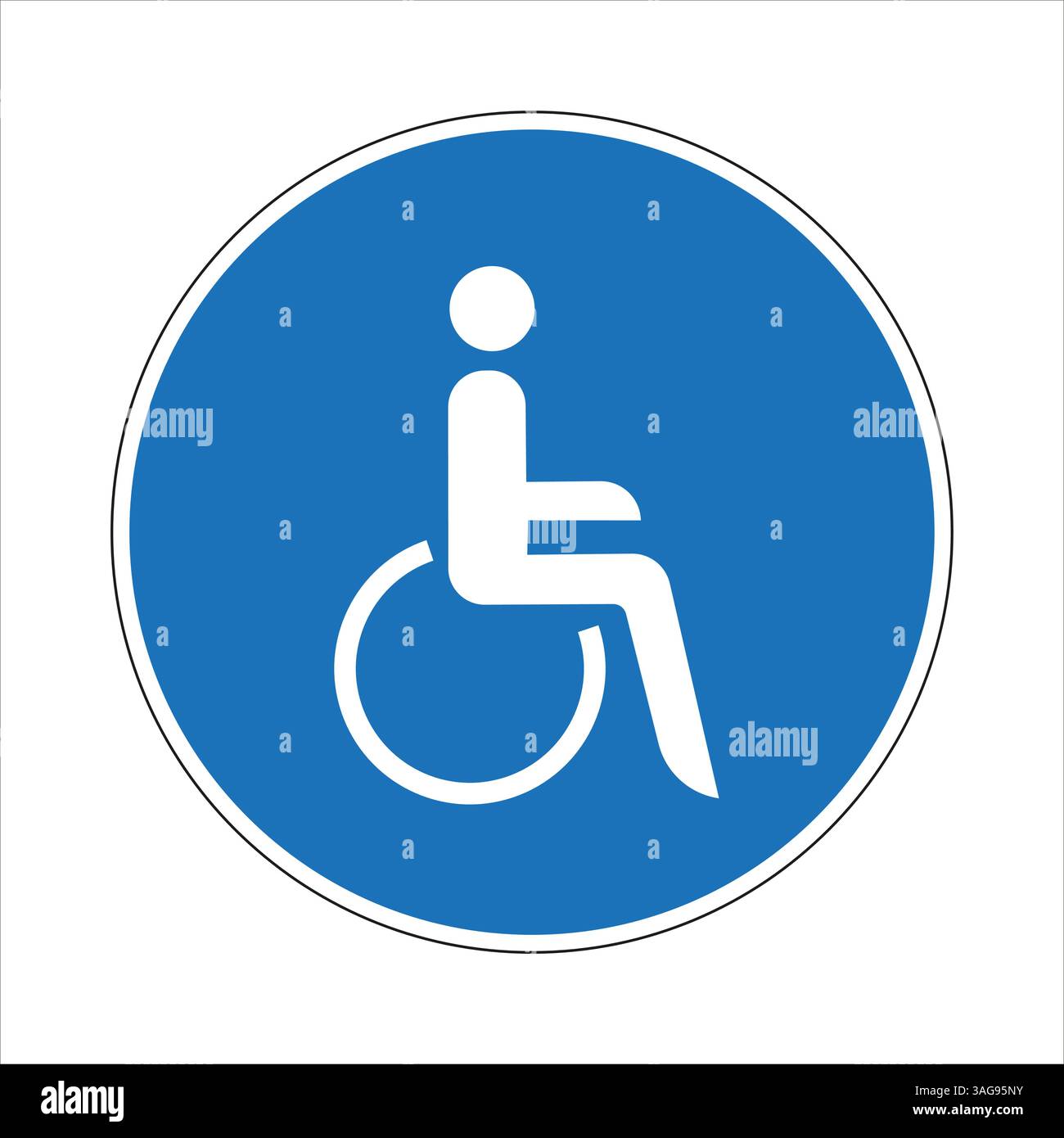 Symbole de fauteuil roulant représentant l'accessibilité pour les personnes handicapées, favorisant l'inclusion et des environnements sans obstacles Illustration de Vecteur