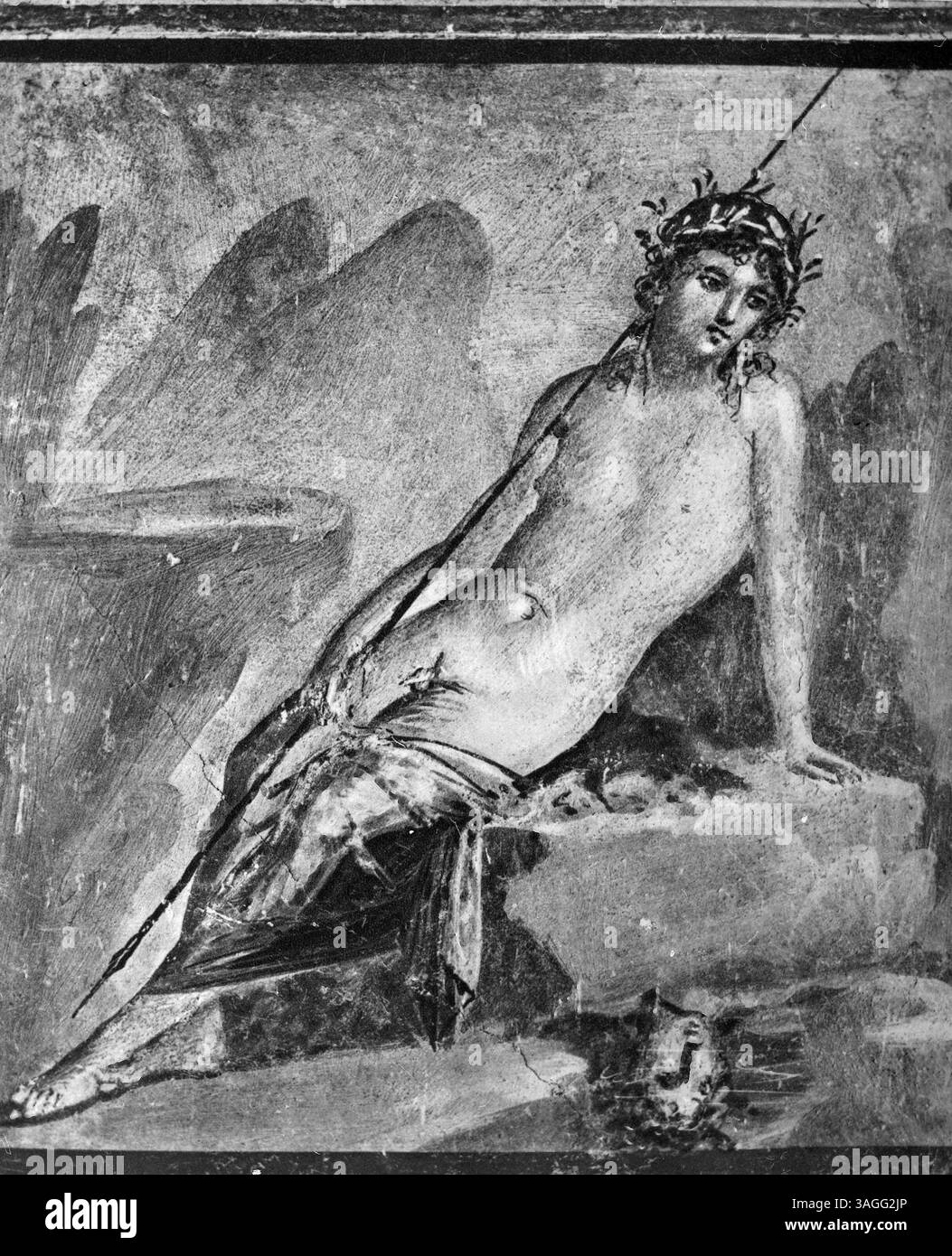 Narcisse, fresque de Pompéi Banque D'Images