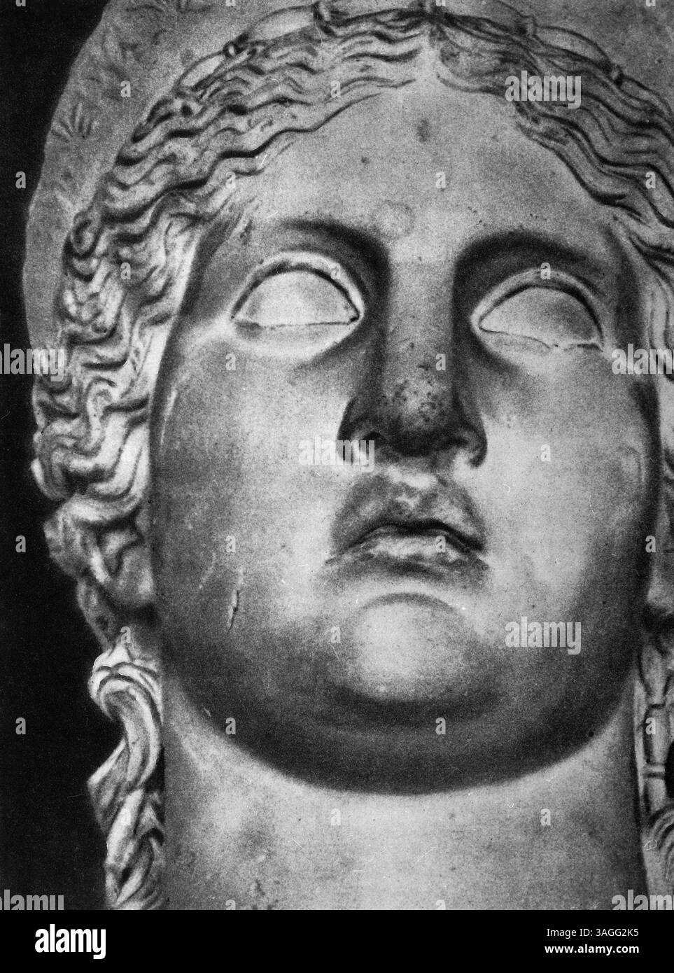 Juno Ludovisi, statue romaine à tête en marbre Banque D'Images