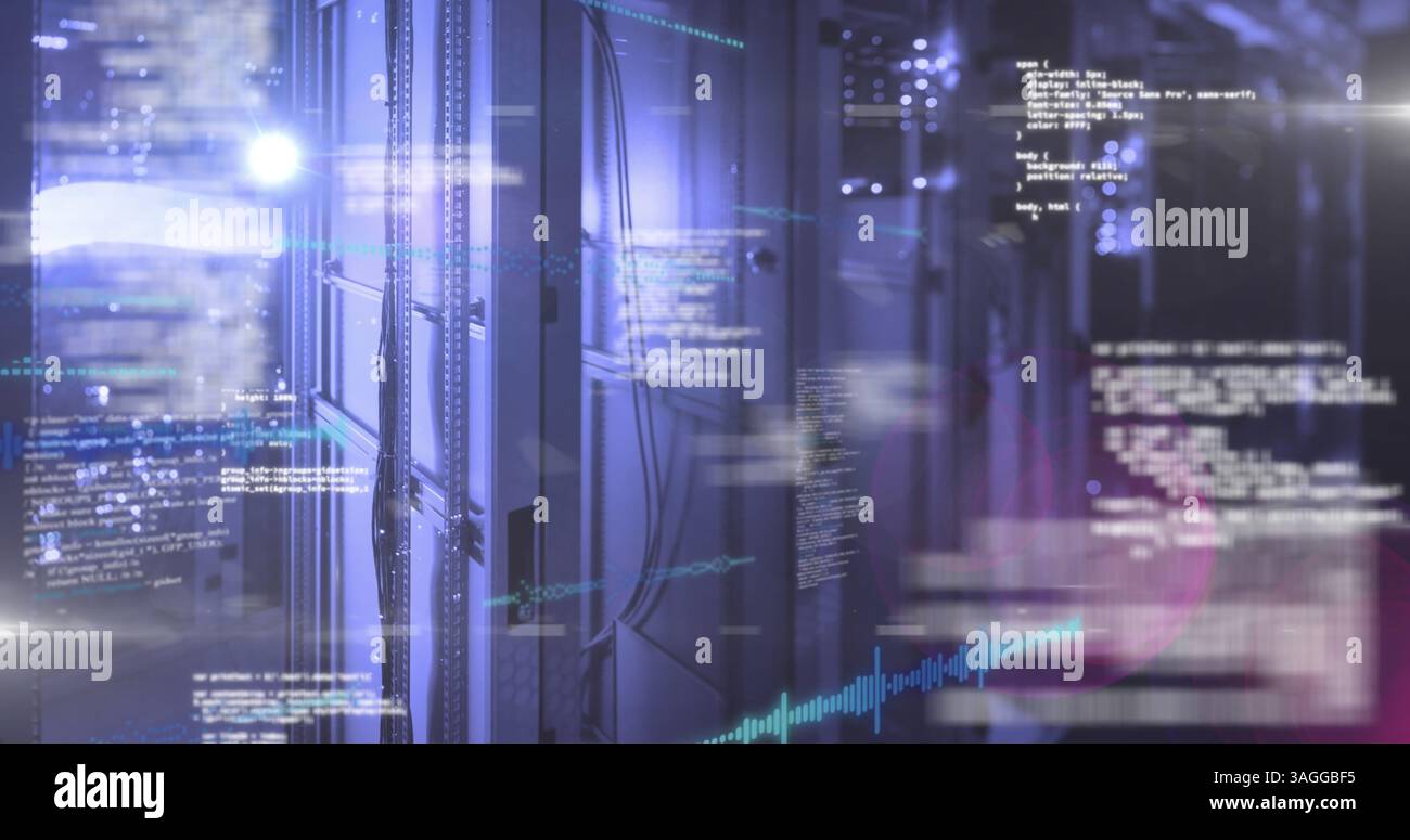 Image du traitement des données sur les bâtiments modernes Banque D'Images