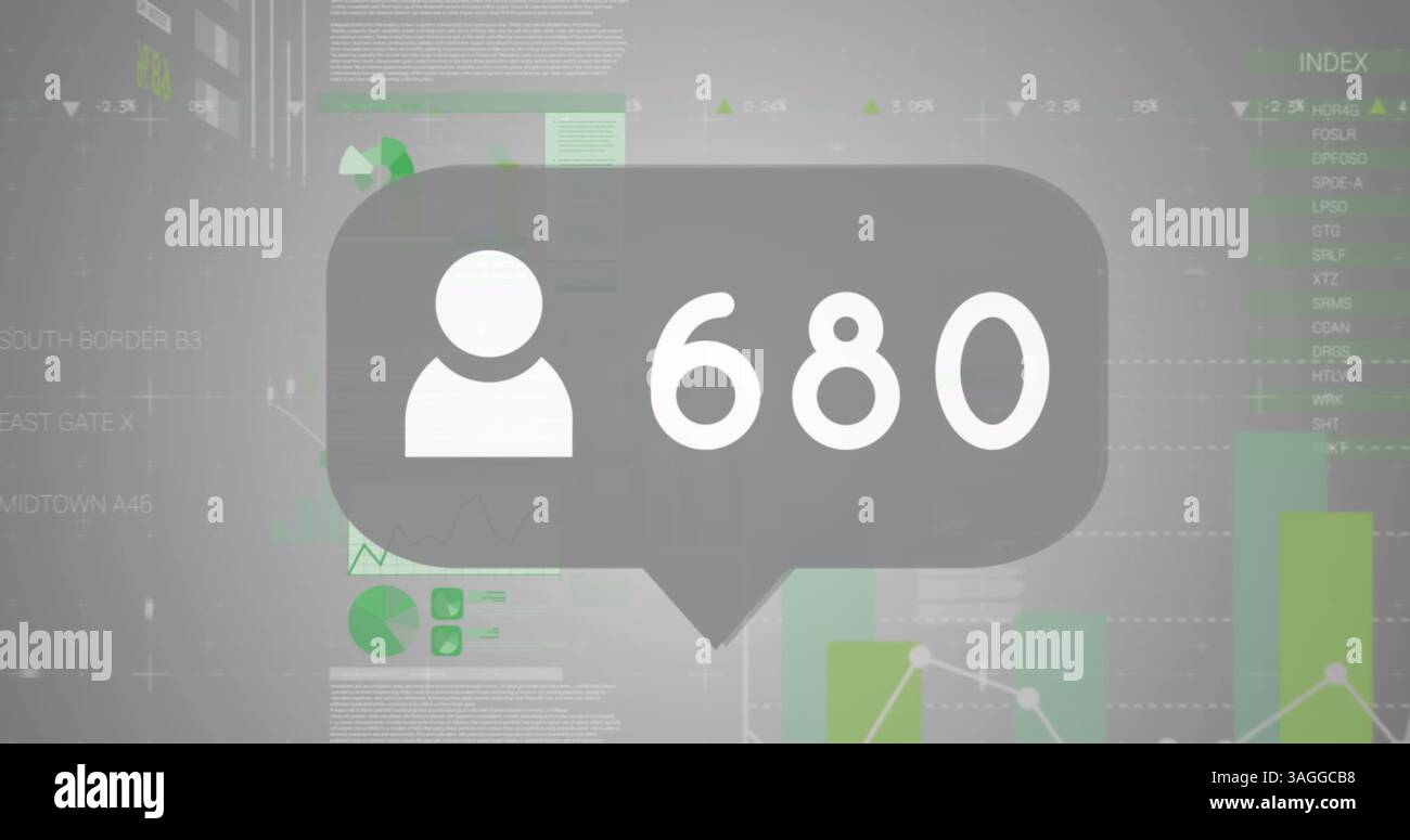 Image de nombres changeant dans les statistiques et le traitement des données Banque D'Images