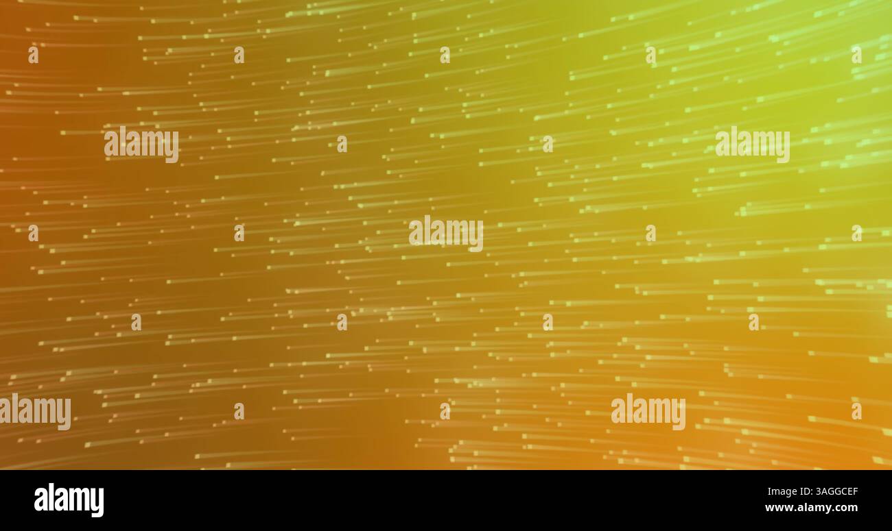 Image de plusieurs traînées de lumière jaune se déplaçant en arrière-plan de mouvement hypnotique Banque D'Images