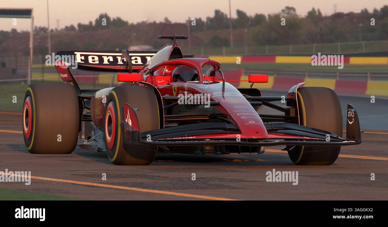 Scuderia Ferrari F1 SF24 sur piste Banque D'Images
