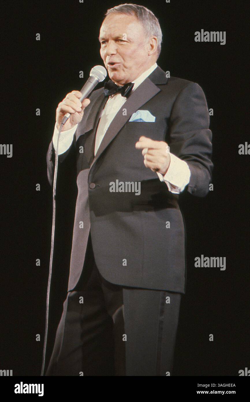Frank Sinatra, Civic Center, Providence, Rhode Island, États-Unis, 26 octobre 1978. Banque D'Images