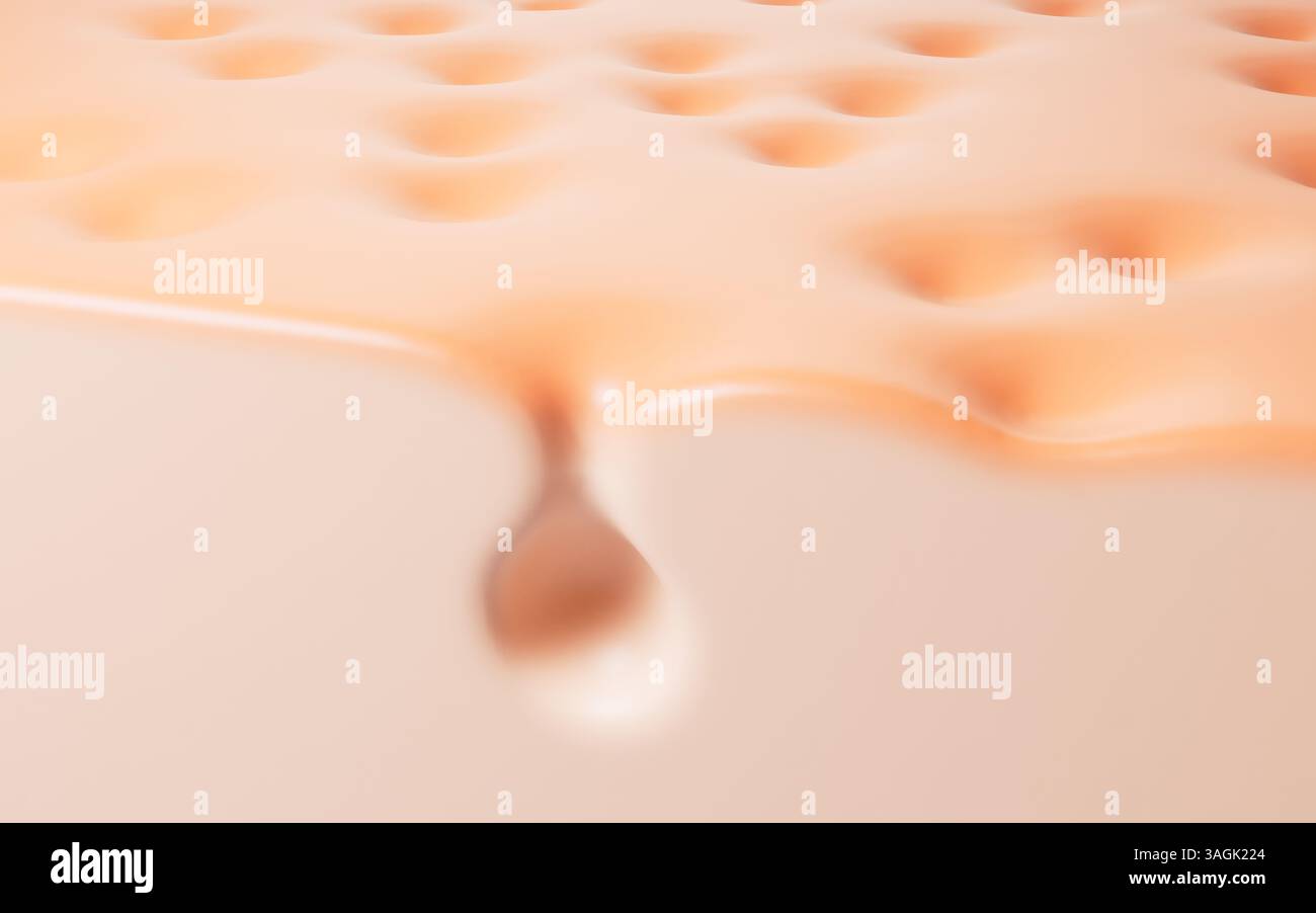 Fond de peau pour les soins de la peau ou les produits cosmétiques, rendu 3D. Illustration 3D. Banque D'Images