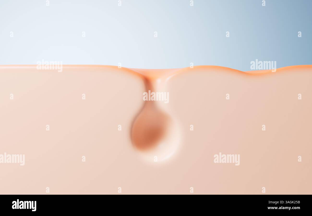 Fond de peau pour les soins de la peau ou les produits cosmétiques, rendu 3D. Illustration 3D. Banque D'Images