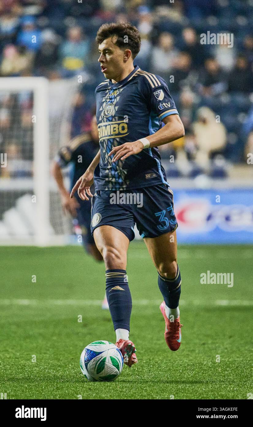 CHESTER, PA, USA - 05 AVRIL 2025 : match MLS entre Philadelphia Union et Orlando City SC au Subaru Park. ***USAGE ÉDITORIAL SEULEMENT*** Banque D'Images