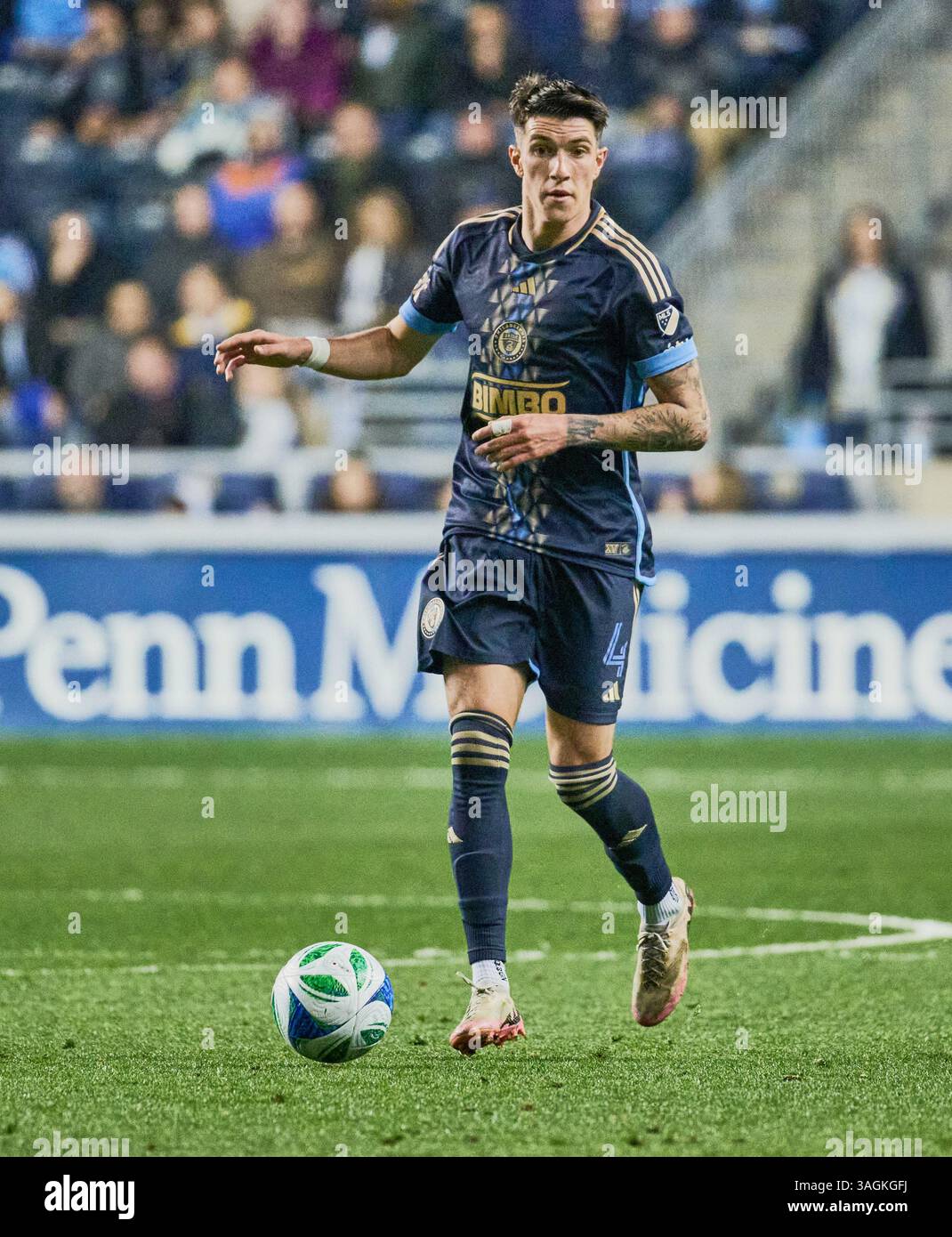 CHESTER, PA, USA - 05 AVRIL 2025 : match MLS entre Philadelphia Union et Orlando City SC au Subaru Park. ***USAGE ÉDITORIAL SEULEMENT*** Banque D'Images