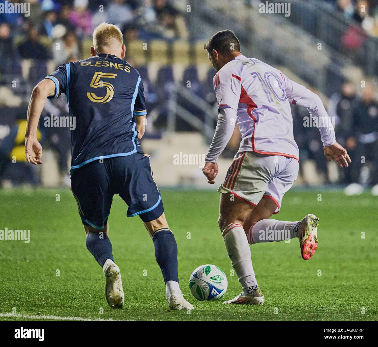 CHESTER, PA, USA - 05 AVRIL 2025 : match MLS entre Philadelphia Union et Orlando City SC au Subaru Park. ***USAGE ÉDITORIAL SEULEMENT*** Banque D'Images