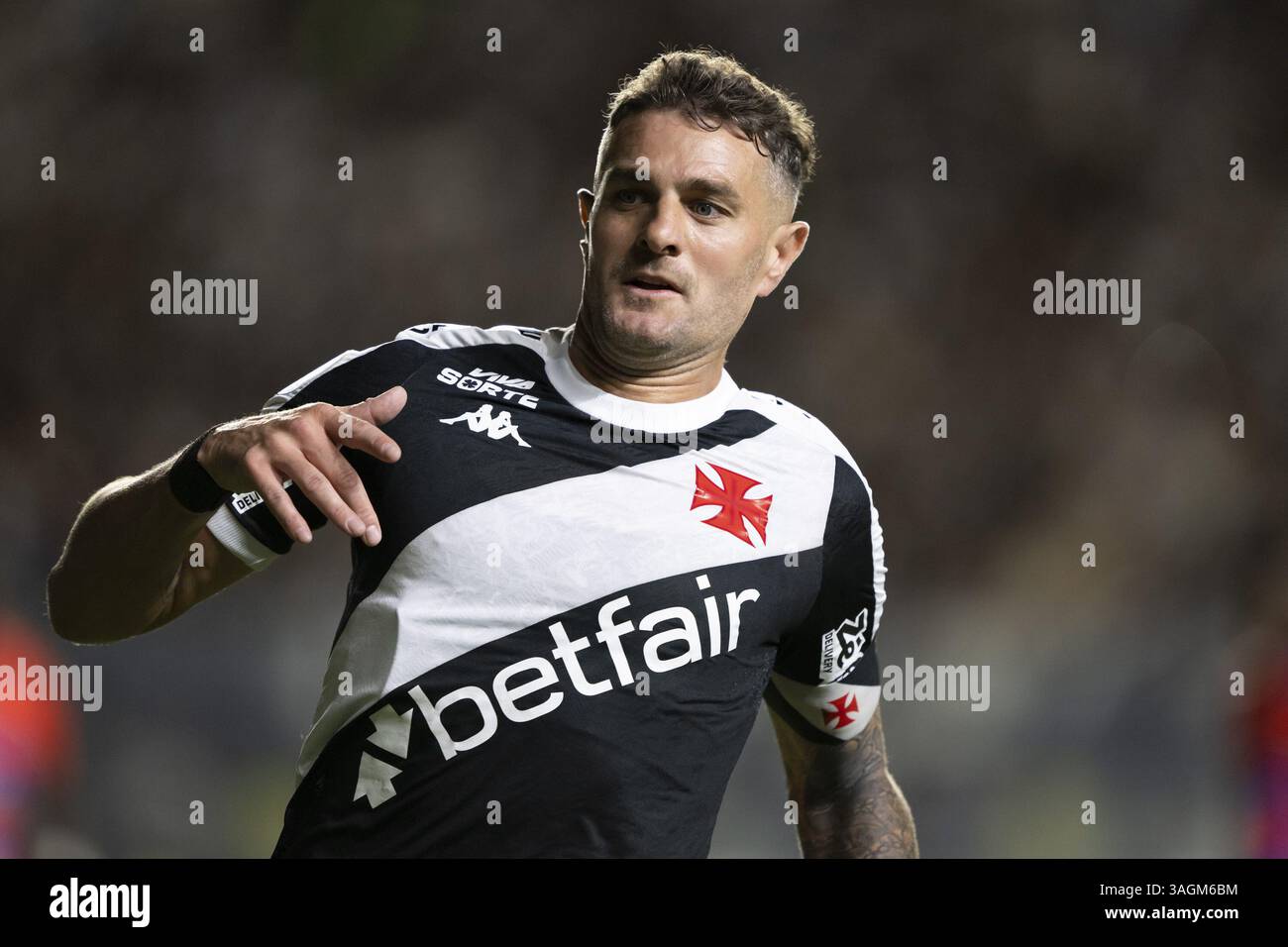 Rio de Janeiro, Brésil. 09th Apr, 2025. RJ - RIO DE JANEIRO - 04/08/2025 - COUPE SUD-AMÉRICAINE 2025, VASCO x PUERTO CABELLO - Vegetti joueur de Vasco lors du match contre Puerto Cabello au stade Sao Januario pour le championnat de Coupe Sud-américaine 2025. Photo : Jorge Rodrigues/AGIF crédit : AGIF/Alamy Live News Banque D'Images