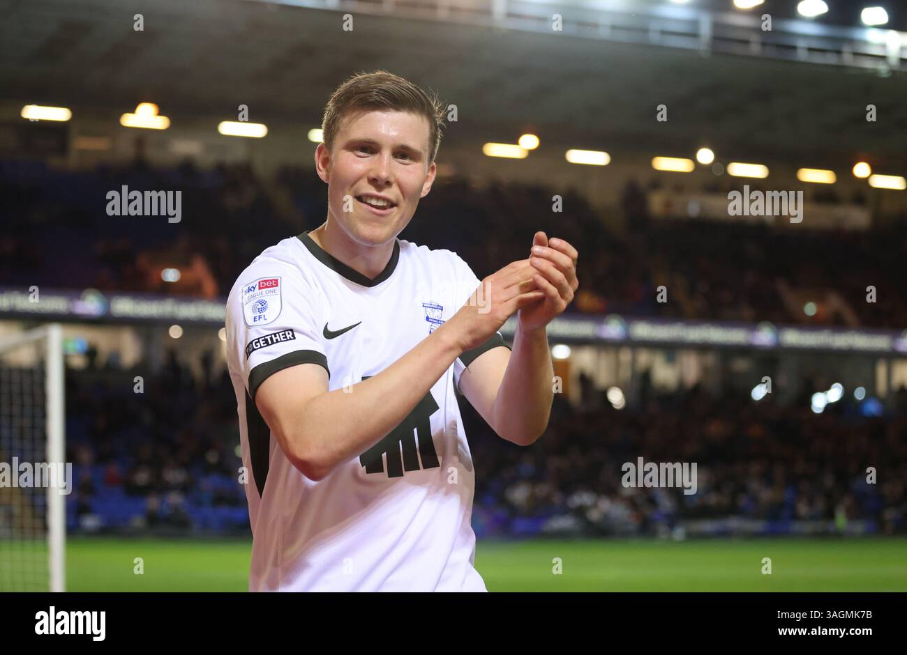 Peterborough, Royaume-Uni. 08 avril 2025. Alfons Sampsted (BC) au Peterborough United v Birmingham City EFL League One match, au Weston Homes Stadium, Peterborough, Cambridgeshire, le 8 avril 2025. Crédit : Paul Marriott/Alamy Live News Banque D'Images