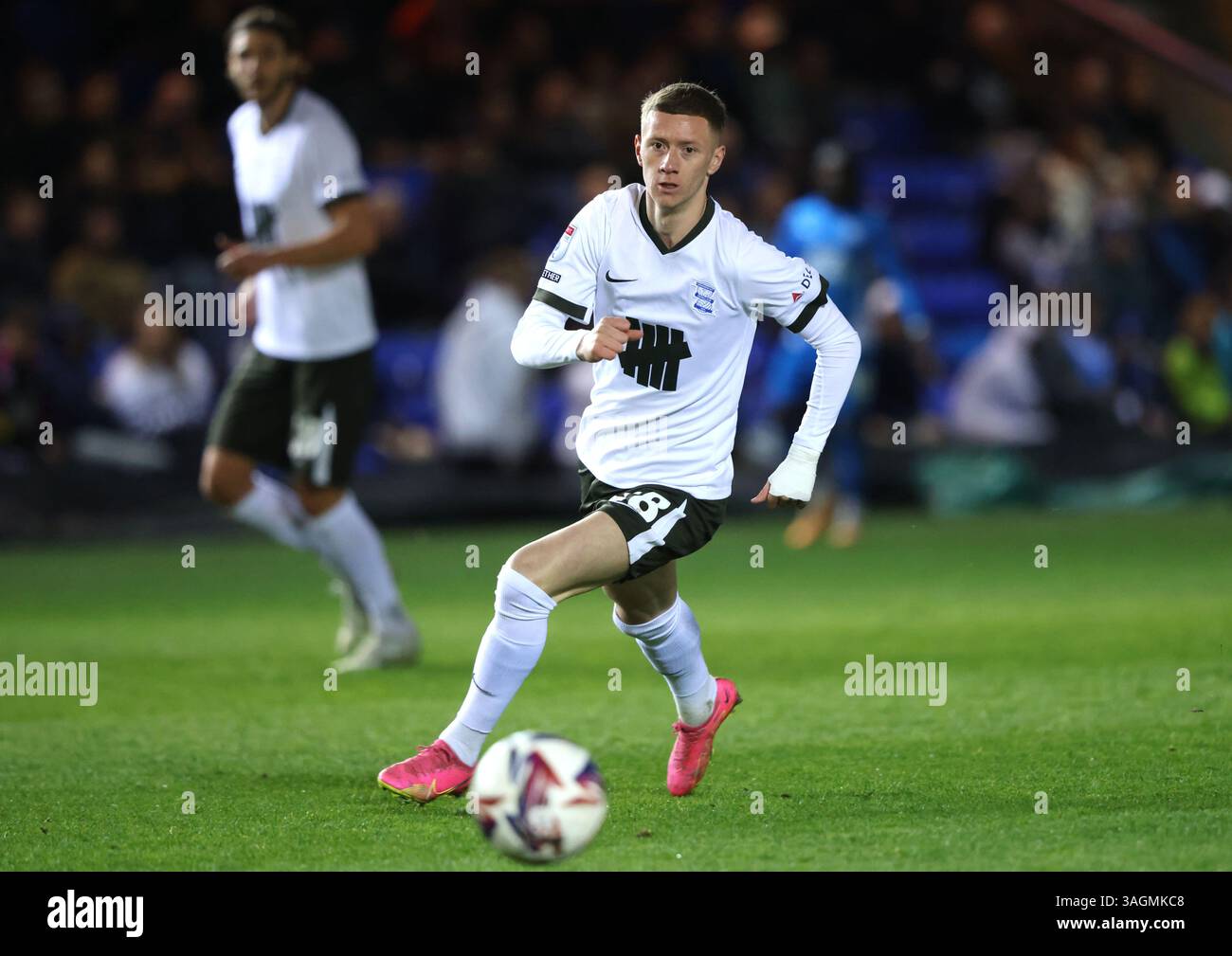 Peterborough, Royaume-Uni. 08 avril 2025. Jay Stansfield (C.-B.) au Peterborough United v Birmingham City EFL League One match, au Weston Homes Stadium, Peterborough, Cambridgeshire, le 8 avril 2025. Crédit : Paul Marriott/Alamy Live News Banque D'Images