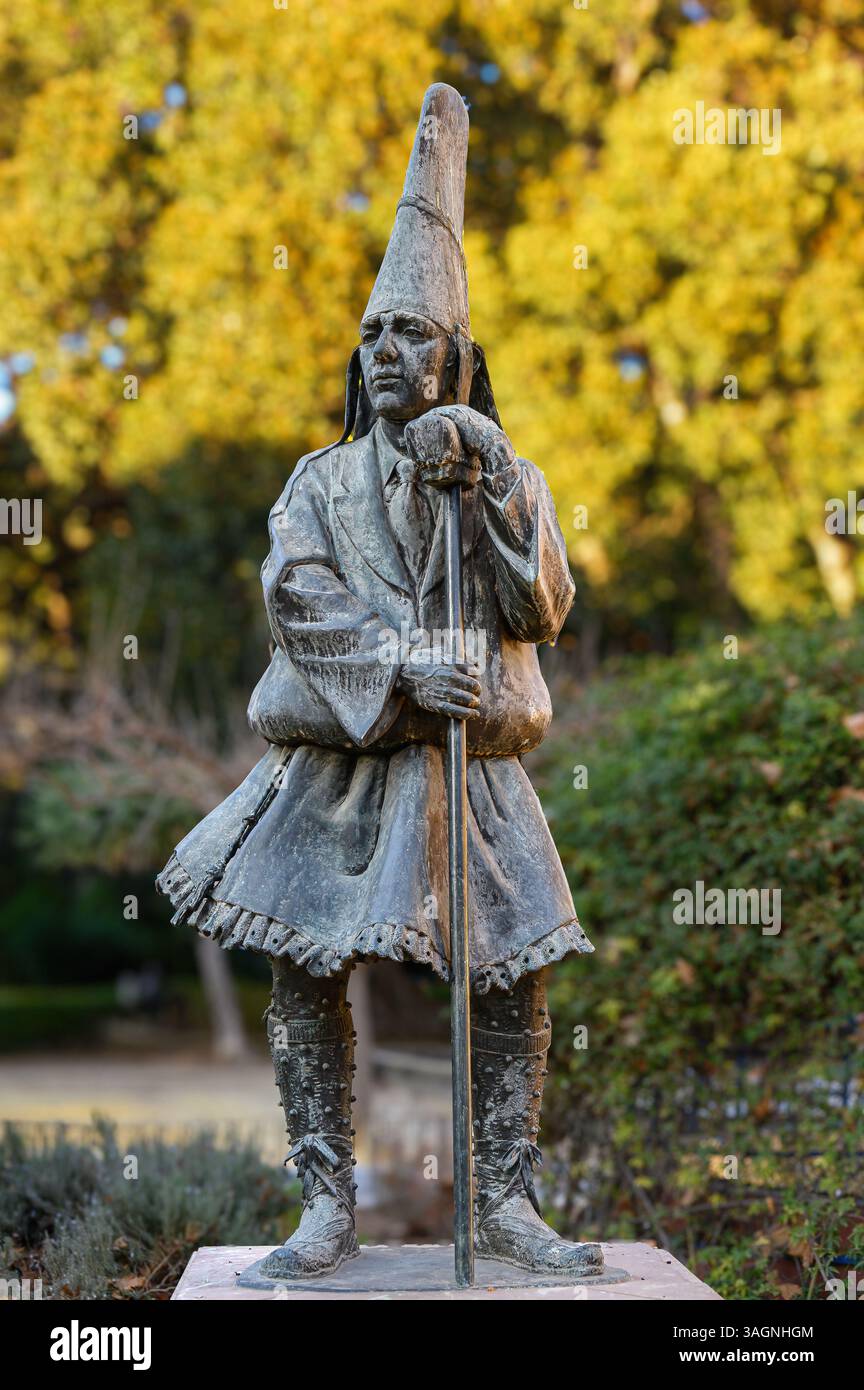 Monument au Nazareno Colorao, une sculpture locale emblématique de la ville. Banque D'Images