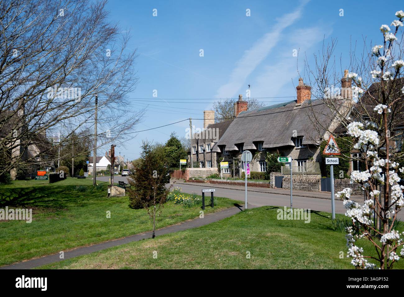 Village d'Aldwincle, Northamptonshire, Angleterre, Royaume-Uni Banque D'Images