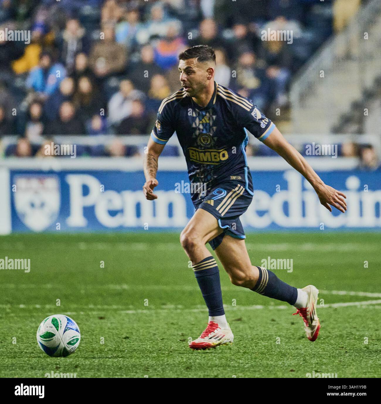 CHESTER, PA, USA - 05 AVRIL 2025 : match MLS entre Philadelphia Union et Orlando City SC au Subaru Park. ***USAGE ÉDITORIAL SEULEMENT*** Banque D'Images