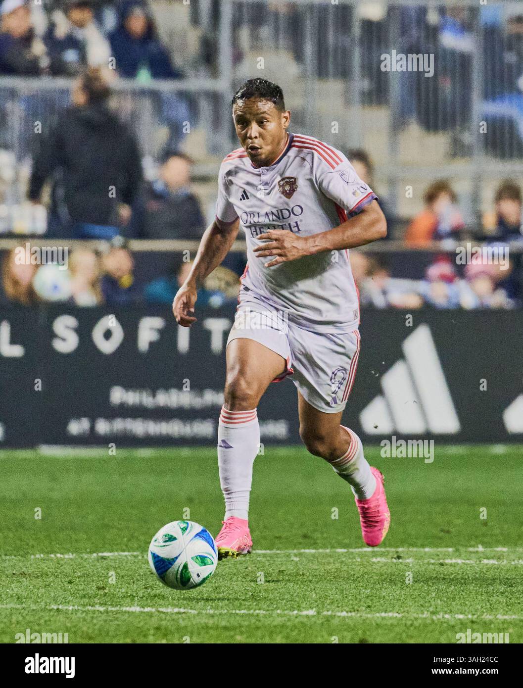 CHESTER, PA, USA - 05 AVRIL 2025 : match MLS entre Philadelphia Union et Orlando City SC au Subaru Park. ***USAGE ÉDITORIAL SEULEMENT*** Banque D'Images