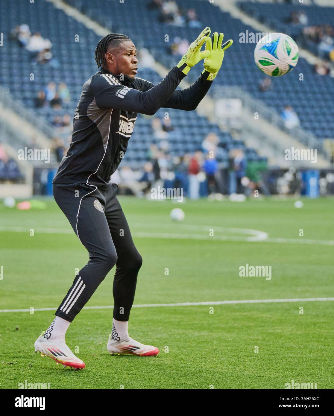 CHESTER, PA, USA - 05 AVRIL 2025 : match MLS entre Philadelphia Union et Orlando City SC au Subaru Park. ***USAGE ÉDITORIAL SEULEMENT*** Banque D'Images
