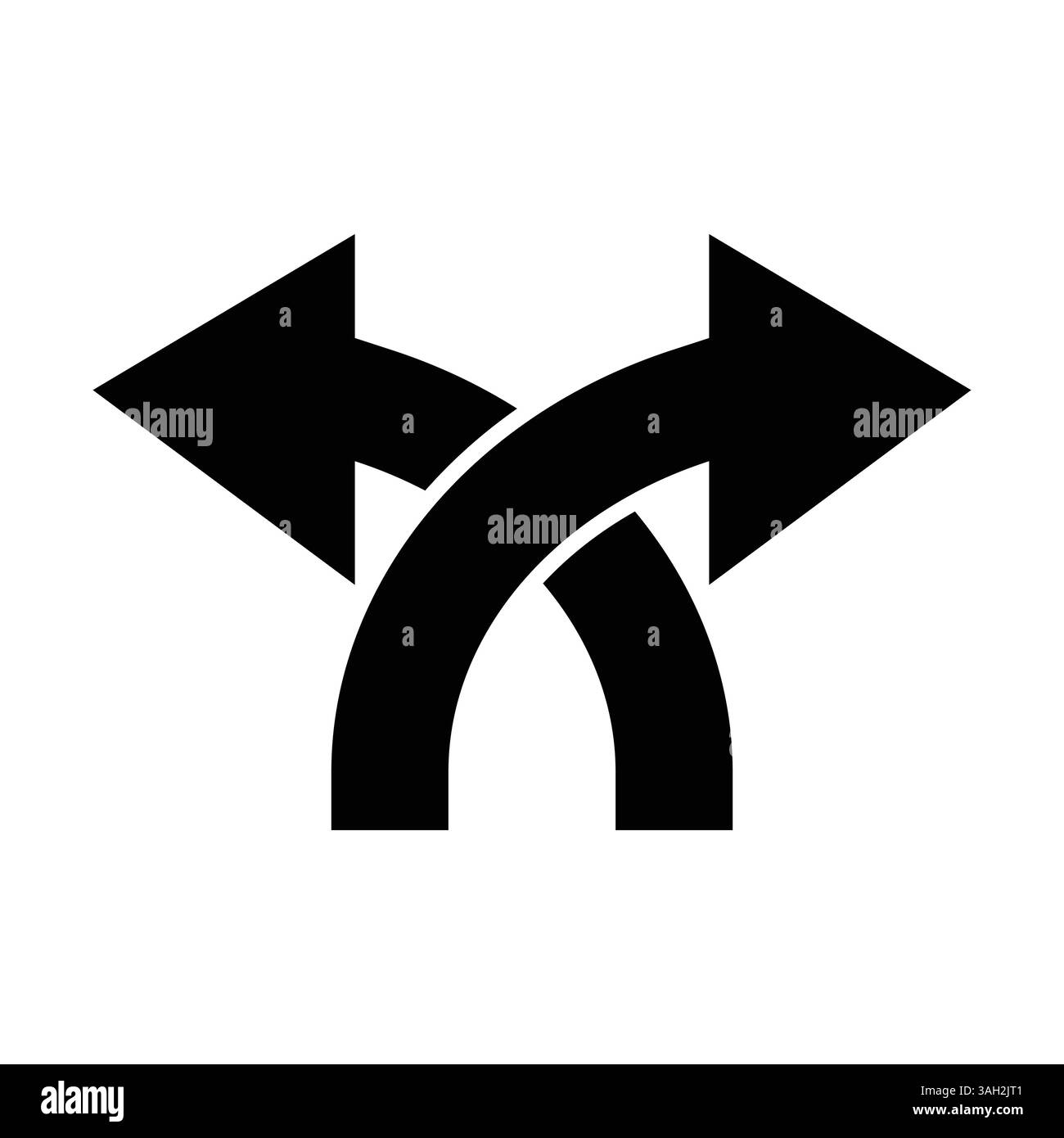 conception d'illustration de modèle vectoriel d'icône de direction bidirectionnelle Illustration de Vecteur
