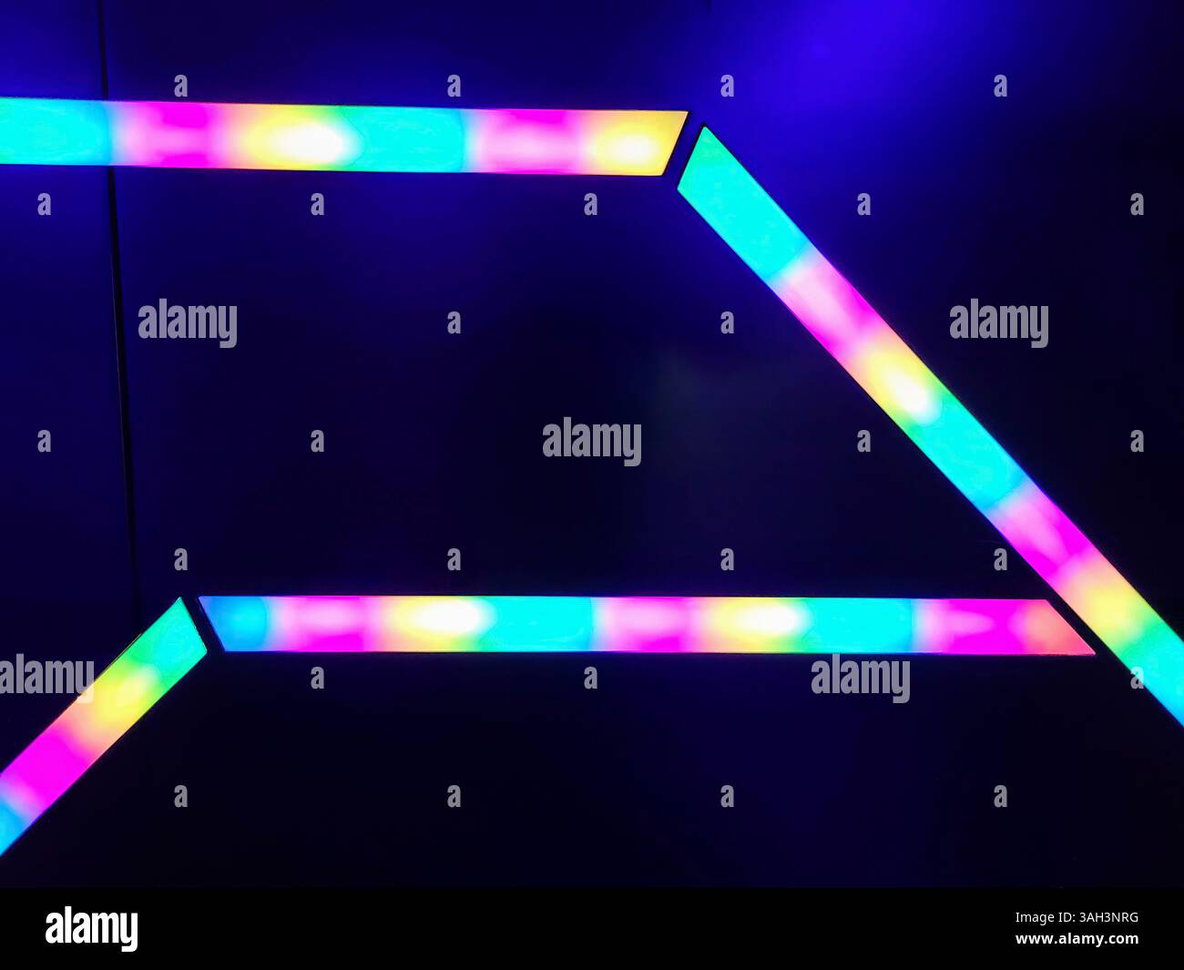 LED dynamique motif géométrique mouvement vue au niveau des yeux Banque D'Images
