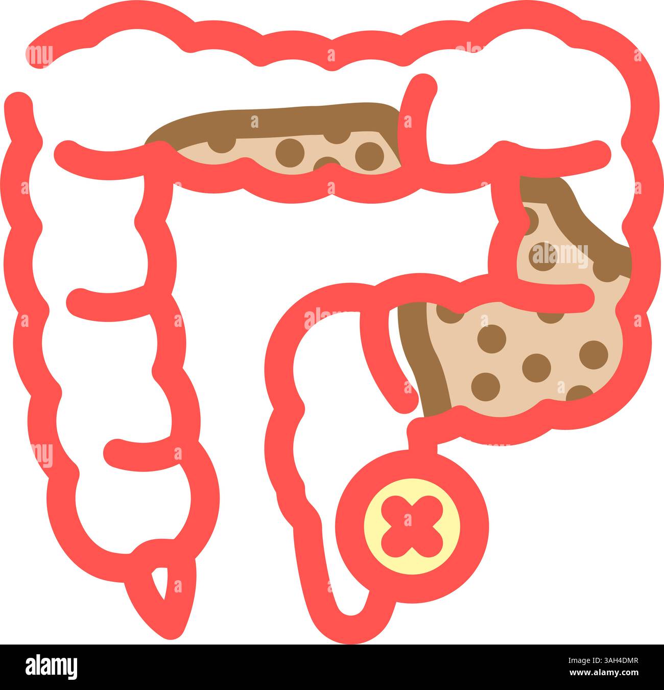 illustration vectorielle d'icône de couleur de traitement de constipation Illustration de Vecteur