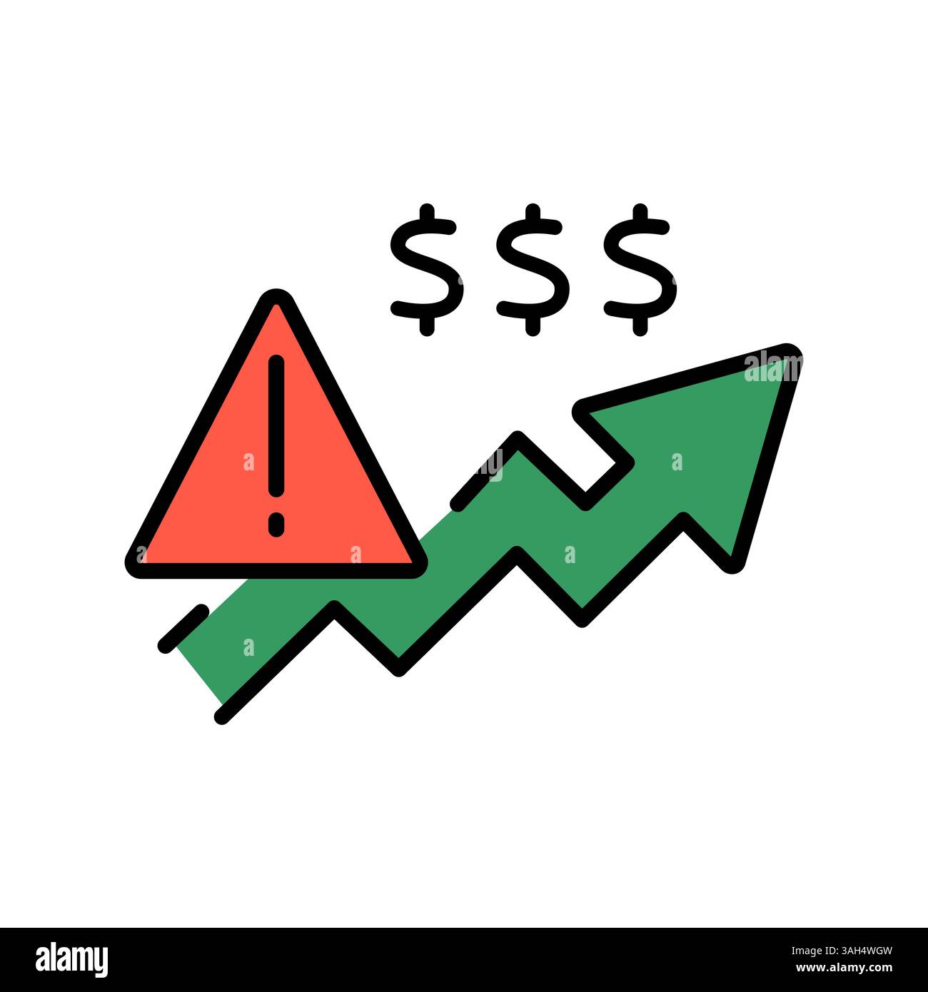 icône de ligne de couleur hypergonflée pour les projets numériques et d'impression. Icônes nettes minimales pour les applications et les sites Web. Icônes simples modernes pour UI UX et branding Banque D'Images