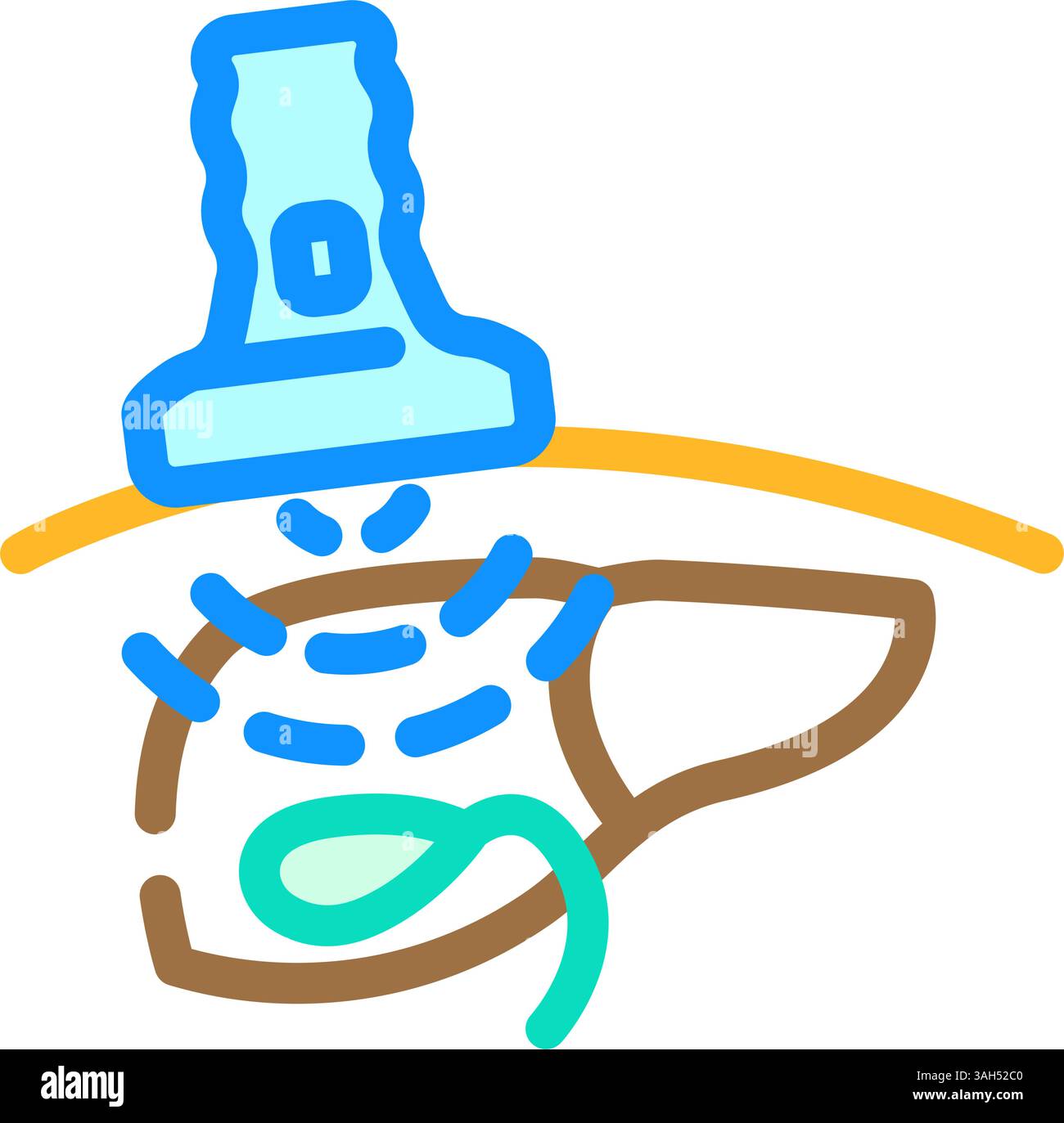 illustration vectorielle de l'icône couleur du gastroentérologue de vérification de la vésicule biliaire Illustration de Vecteur
