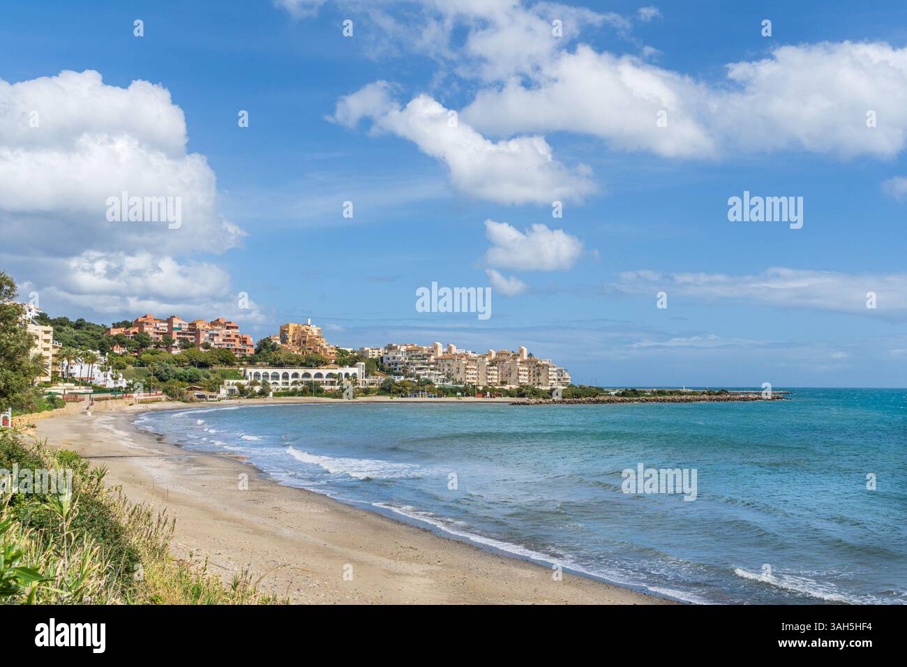 Playa del Cristo à Estepona Costa del sol Banque D'Images