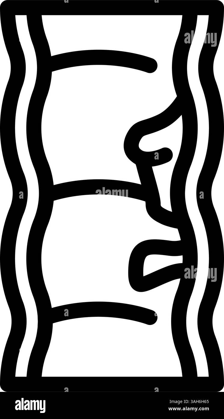 illustration vectorielle de ligne de polypes du côlon gastro-entérologue Illustration de Vecteur