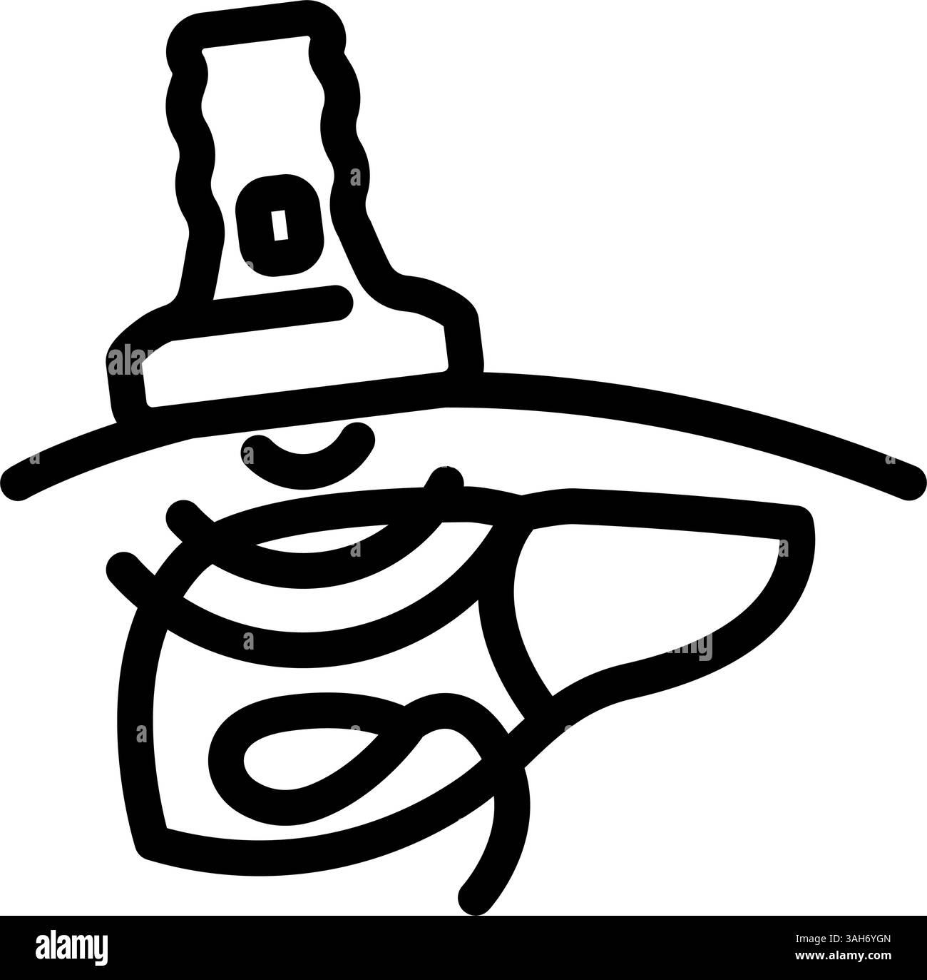 illustration vectorielle d'icône de ligne de gastroentérologue de vérification de vésicule biliaire Illustration de Vecteur