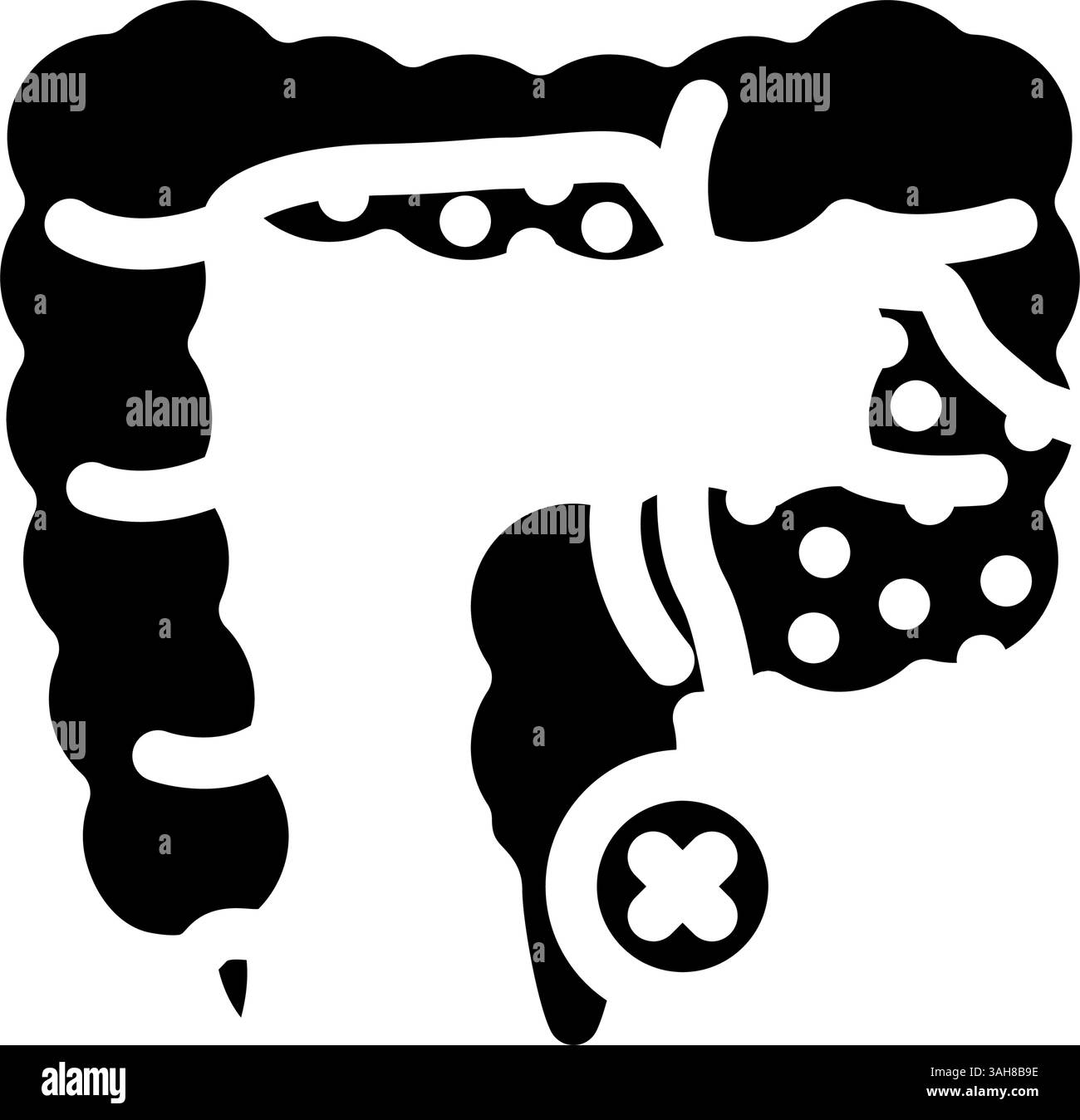 illustration vectorielle d'icône de glyphe de traitement de constipation Illustration de Vecteur