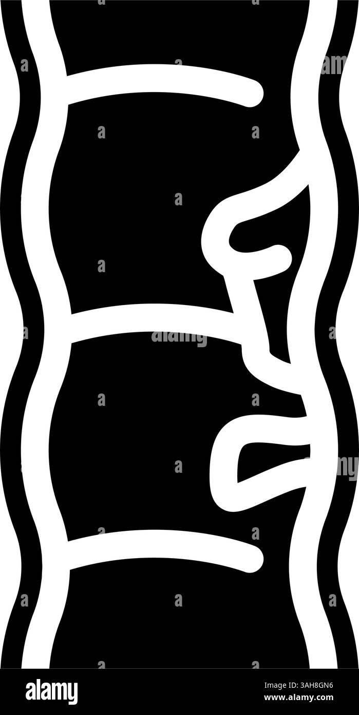 illustration vectorielle d'icône de glyphe de gastroentérologue de polypes du côlon Illustration de Vecteur