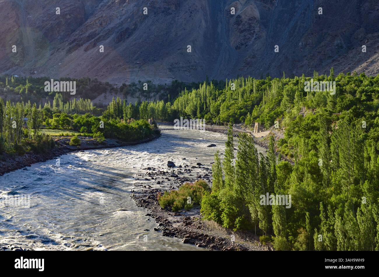 Été ensoleillé à Japukey Village, District Gilgit Banque D'Images