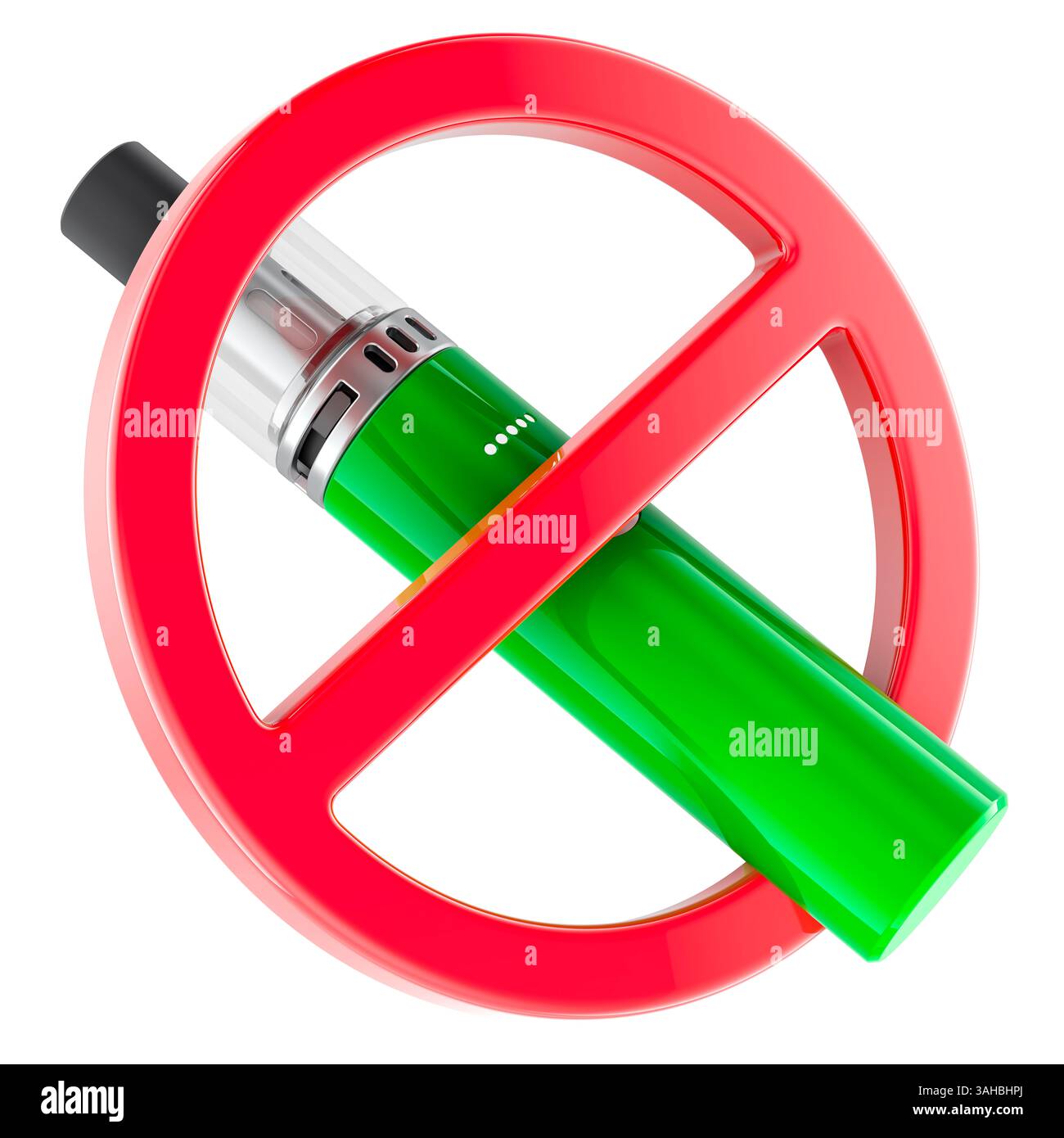 Vape stylo. Cigarette électronique, 3d illustration isolé blanc Photo Stock 